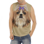 Shih Tzu Portrait Print Men's Fitness Tank Top
