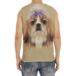 Shih Tzu Portrait Print Men's Fitness Tank Top