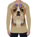 Shih Tzu Portrait Print Men's Long Sleeve T-Shirt