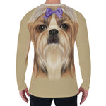 Shih Tzu Portrait Print Men's Long Sleeve T-Shirt