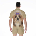 Shih Tzu Portrait Print Men's Rompers