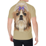 Shih Tzu Portrait Print Men's Shirt
