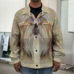 Shih Tzu Portrait Print Men's Shirt Jacket