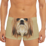 Shih Tzu Portrait Print Men's Short Boxer Briefs