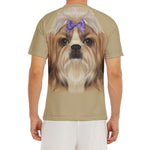 Shih Tzu Portrait Print Men's Short Sleeve Rash Guard