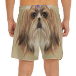 Shih Tzu Portrait Print Men's Split Running Shorts
