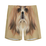 Shih Tzu Portrait Print Men's Sports Shorts