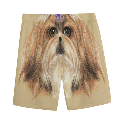 Shih Tzu Portrait Print Men's Sports Shorts