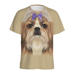 Shih Tzu Portrait Print Men's Sports T-Shirt