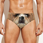 Shih Tzu Portrait Print Men's Swim Briefs