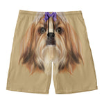 Shih Tzu Portrait Print Men's Swim Trunks