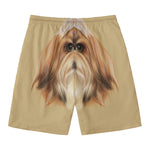 Shih Tzu Portrait Print Men's Swim Trunks