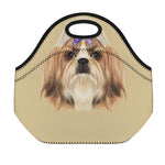 Shih Tzu Portrait Print Neoprene Lunch Bag