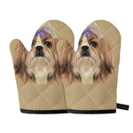 Shih Tzu Portrait Print Oven Mitts