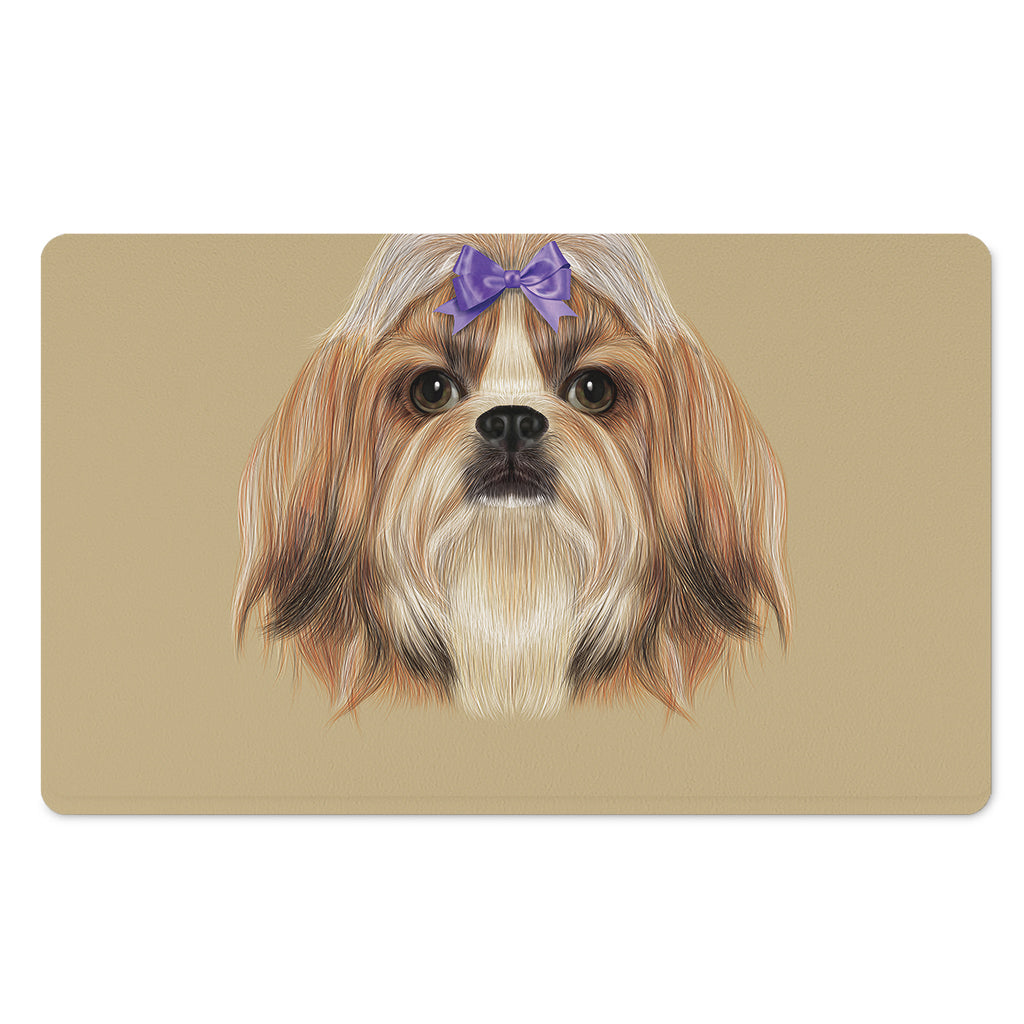 Shih Tzu Portrait Print Polyester Doormat