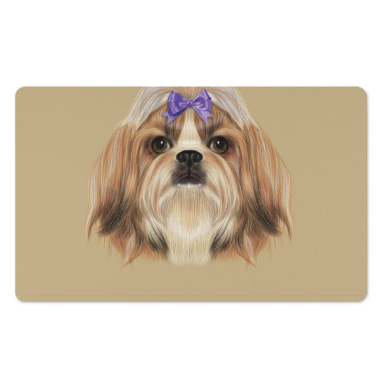 Shih Tzu Portrait Print Polyester Doormat