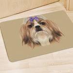 Shih Tzu Portrait Print Polyester Doormat