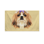 Shih Tzu Portrait Print Polyester Flag