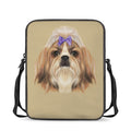 Shih Tzu Portrait Print Rectangular Crossbody Bag