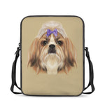 Shih Tzu Portrait Print Rectangular Crossbody Bag