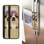 Shih Tzu Portrait Print Refrigerator Handle Covers