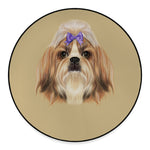 Shih Tzu Portrait Print Round Floor Mat