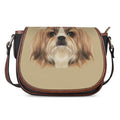 Shih Tzu Portrait Print Saddle Bag