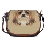 Shih Tzu Portrait Print Saddle Bag
