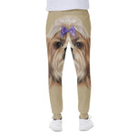 Shih Tzu Portrait Print Scuba Joggers