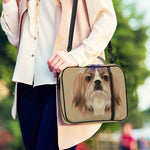 Shih Tzu Portrait Print Shoulder Strap Bible Bag