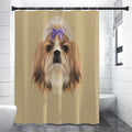 Shih Tzu Portrait Print Shower Curtain