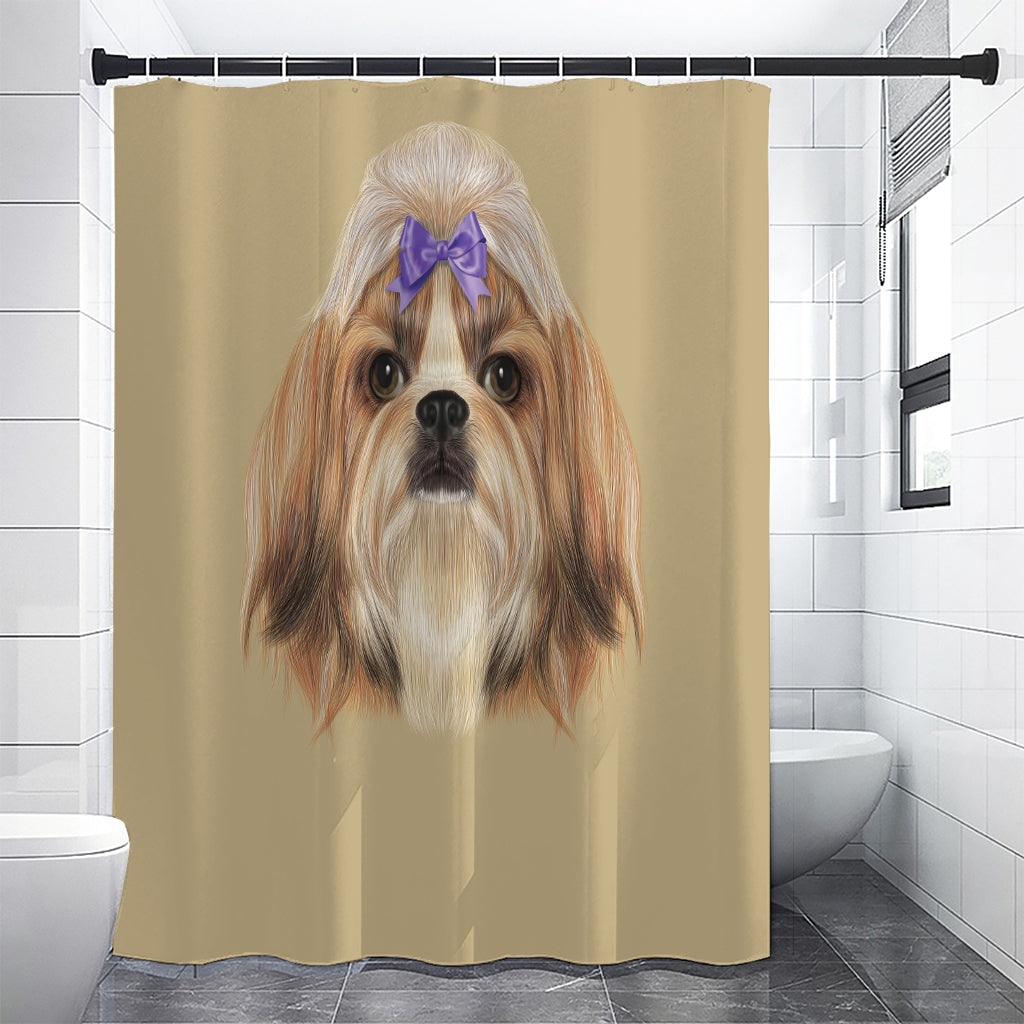 Shih Tzu Portrait Print Shower Curtain