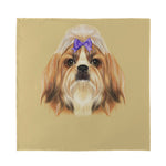 Shih Tzu Portrait Print Silk Bandana