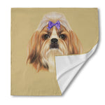 Shih Tzu Portrait Print Silk Bandana