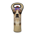 Shih Tzu Portrait Print Single Neoprene Wine Tote