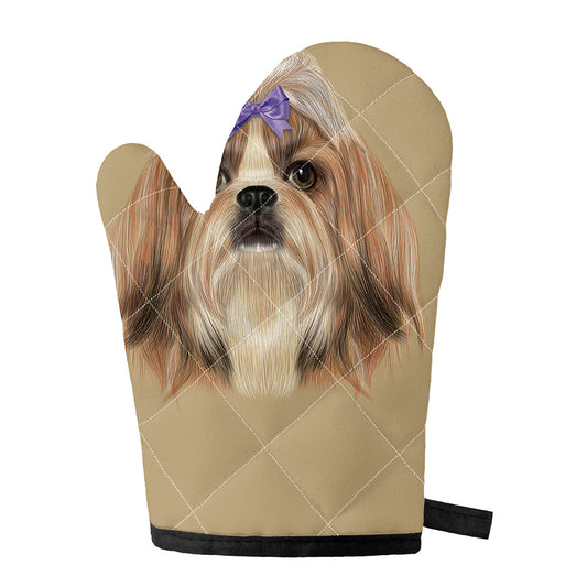 Shih Tzu Portrait Print Single Oven Mitt