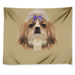 Shih Tzu Portrait Print Tapestry