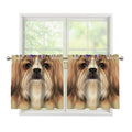 Shih Tzu Portrait Print Tier Curtains