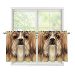 Shih Tzu Portrait Print Tier Curtains