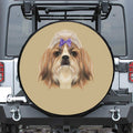 Shih Tzu Portrait Print Tire Cover