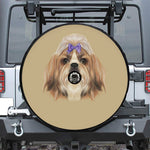 Shih Tzu Portrait Print Tire Cover With Camera Hole