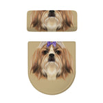 Shih Tzu Portrait Print Toilet Lid And Tank Cover Set