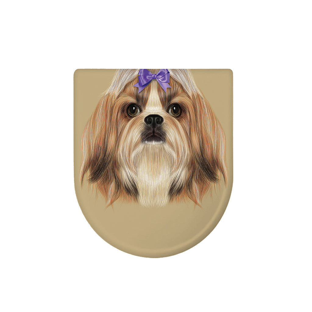 Shih Tzu Portrait Print Toilet Lid Cover