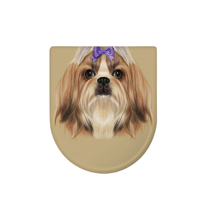 Shih Tzu Portrait Print Toilet Lid Cover