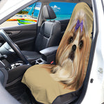 Shih Tzu Portrait Print Waterproof Car Seat Cover