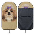 Shih Tzu Portrait Print Waterproof Car Seat Cover