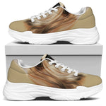 Shih Tzu Portrait Print White Chunky Shoes