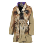 Shih Tzu Portrait Print Women's Bathrobe