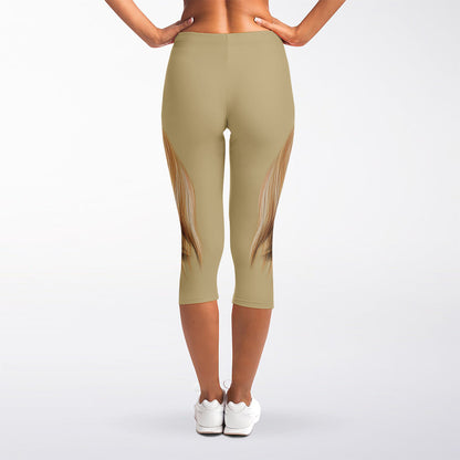 Shih Tzu Portrait Print Women's Capri Leggings