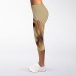 Shih Tzu Portrait Print Women's Capri Leggings